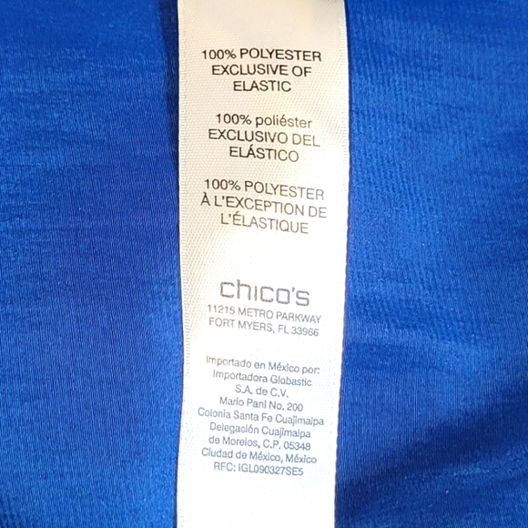 XL Chico's Seafaring Blue High Neck Romantic Peasant Knit Top Size 3 - Picture 6 of 7